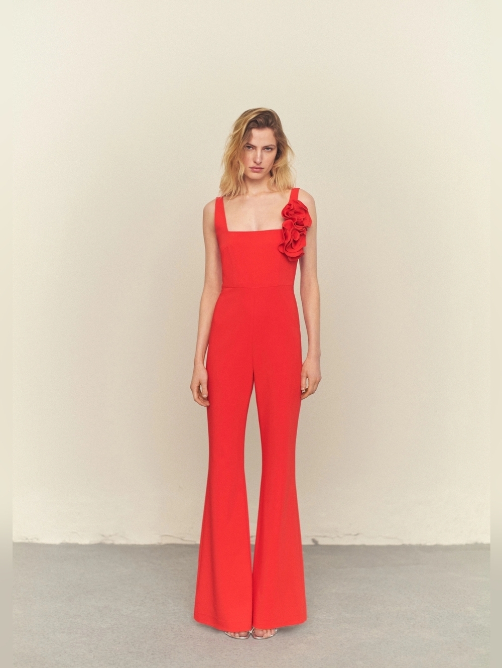Mango Maxi-flower flared jumpsuit